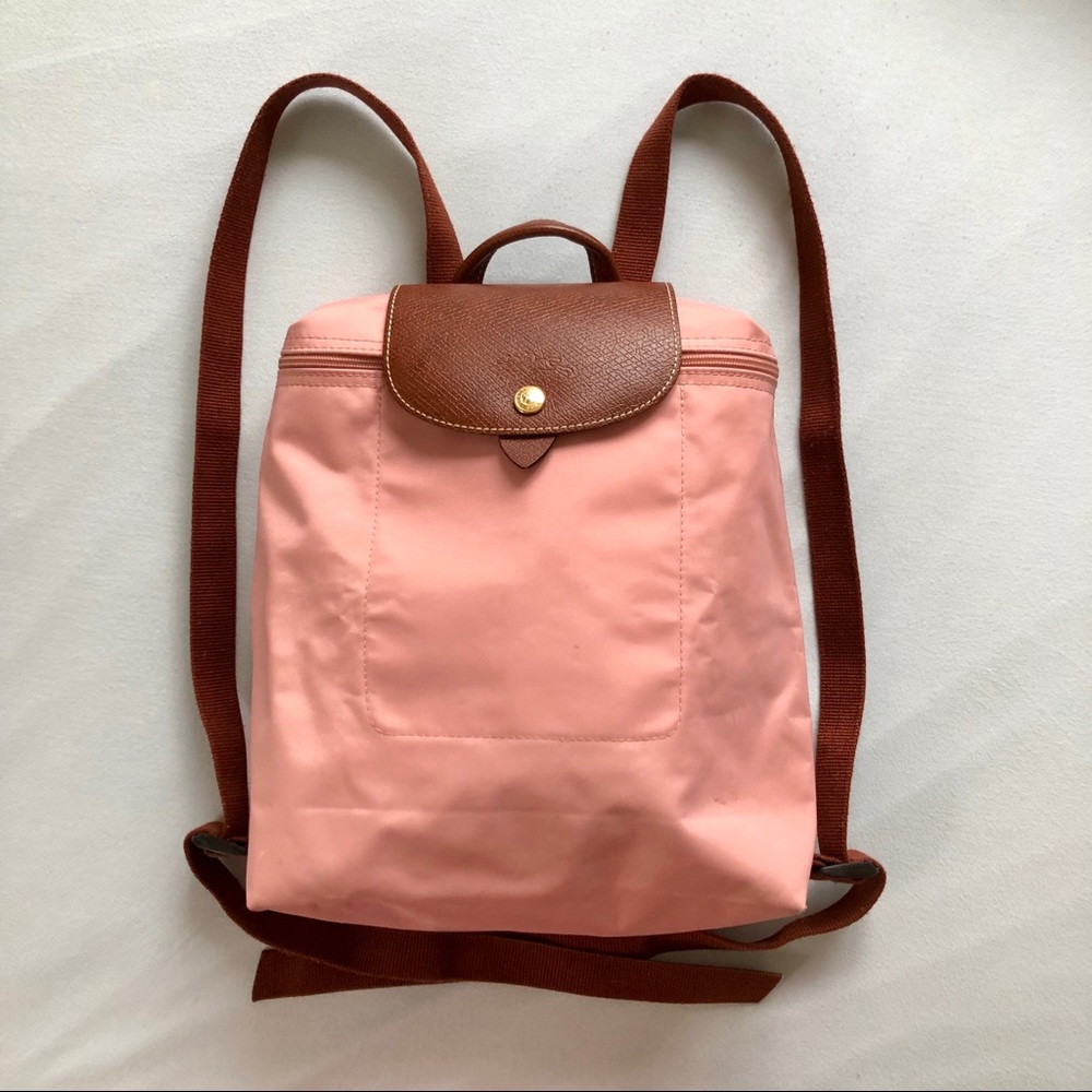 Longchamp La Pilage Backpack in “Pinky”